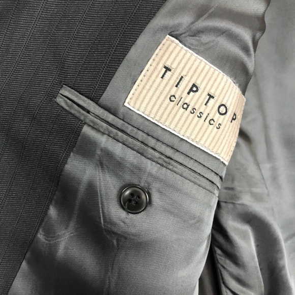 Tip Top Tailors Men’s Suit Jacket 44R Pinstripe - Picture 6 of 7